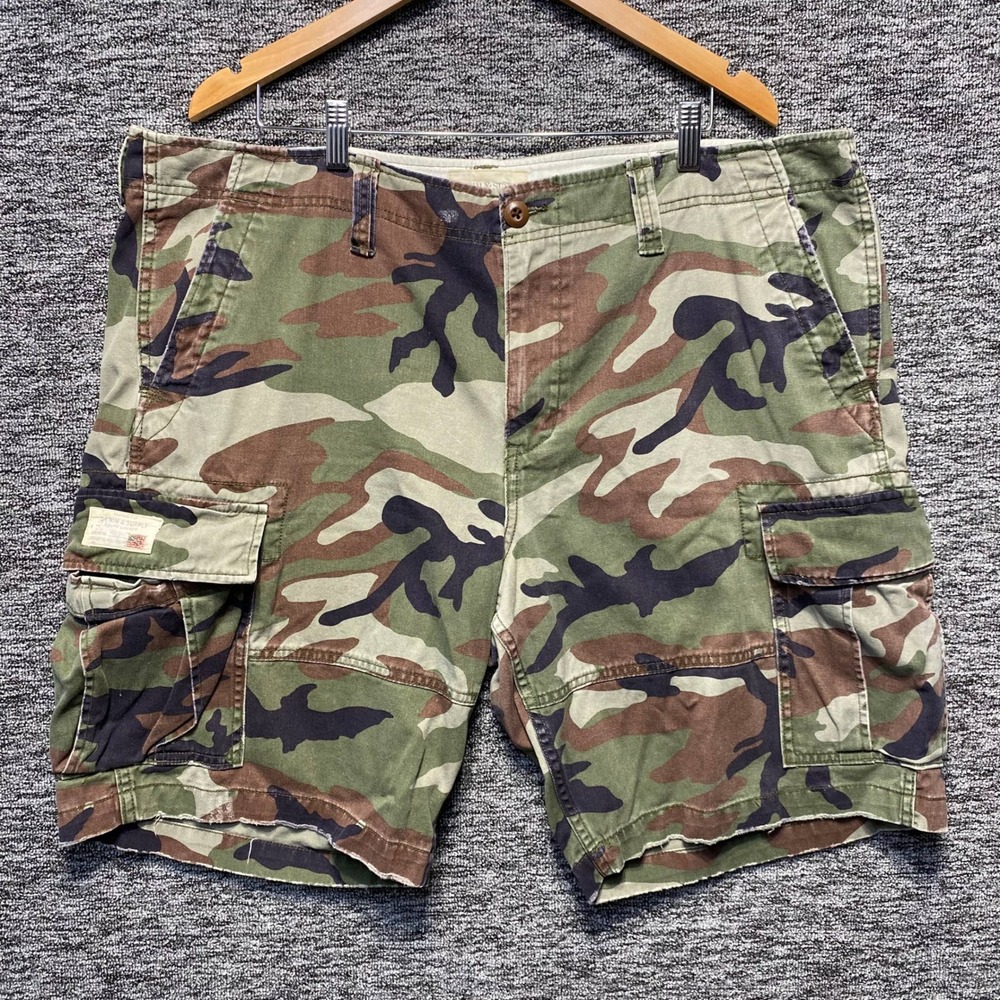 Denim & Supply Ralph Lauren Camo Cargo Shorts Mens Size 42 Woodland Military